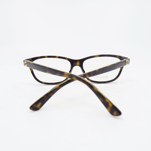 Gucci GG0315O 002 54. Brown Tortoise Shell, Rectangular, New Women Eyeglasses. - Picture 6 of 7